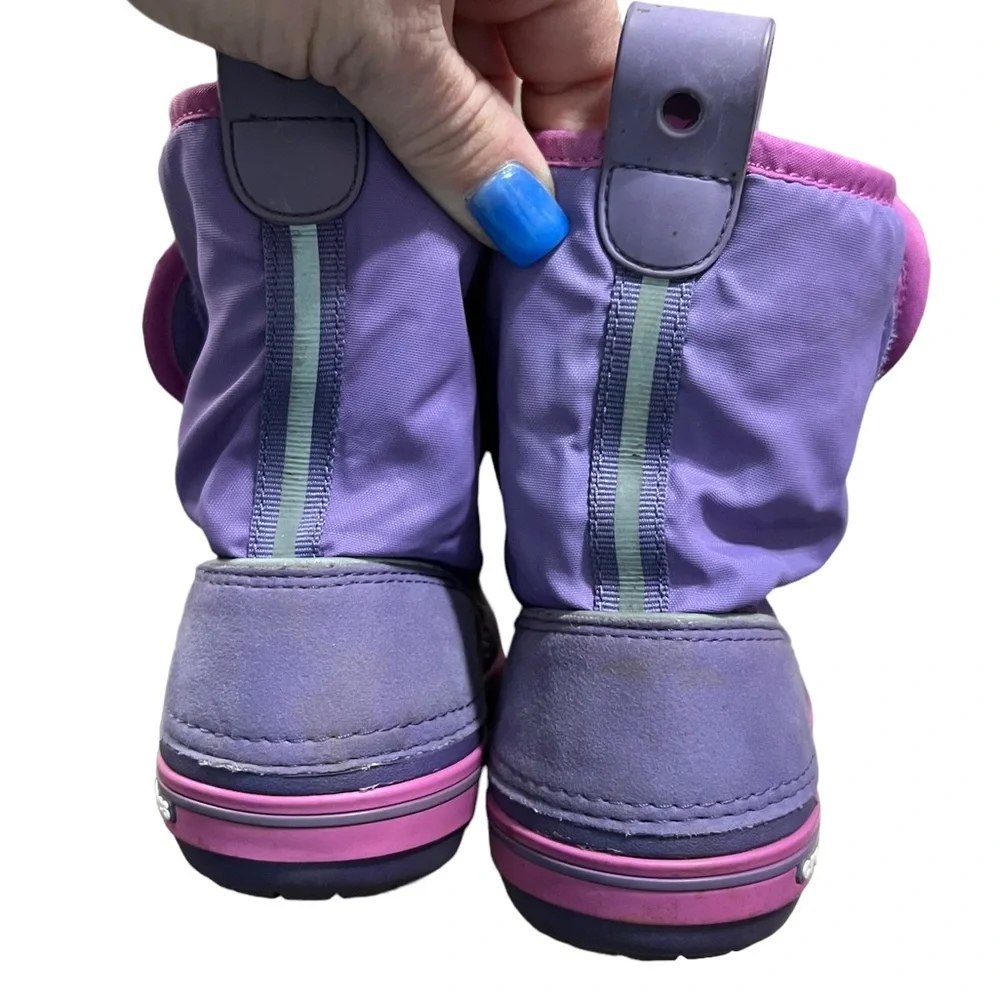 Crocs Winter Boots With Hook and Loop Straps Size 1 Junior